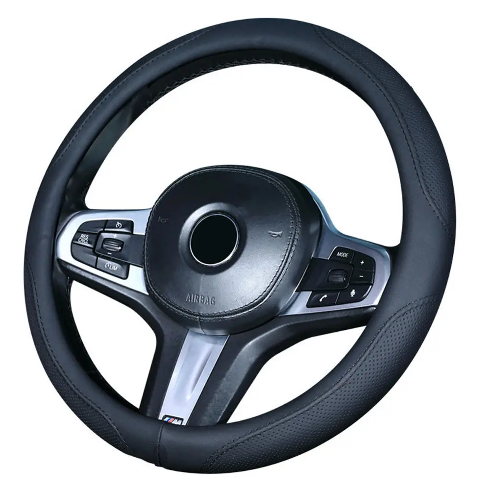 Best Selling  Leather Steering Wheel Cover Fits Most Vehicles Non-slip WaterProof Steering Wheel Protective Cover for BMW Audi