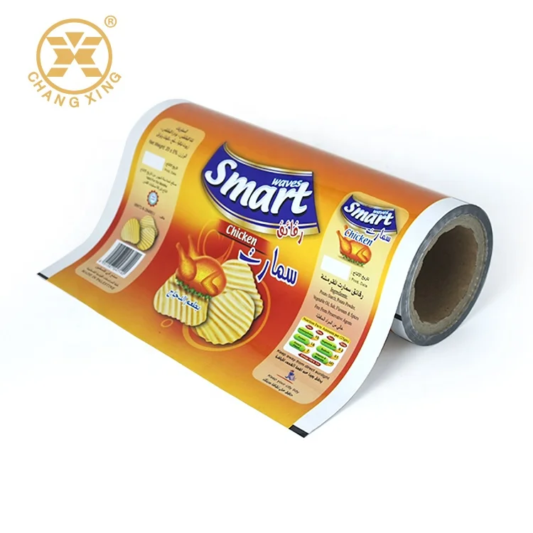 Custom Printed Plastic Foil Laminated Sachet Food Packaging Materials Roll Film for Automatic Packing Film
