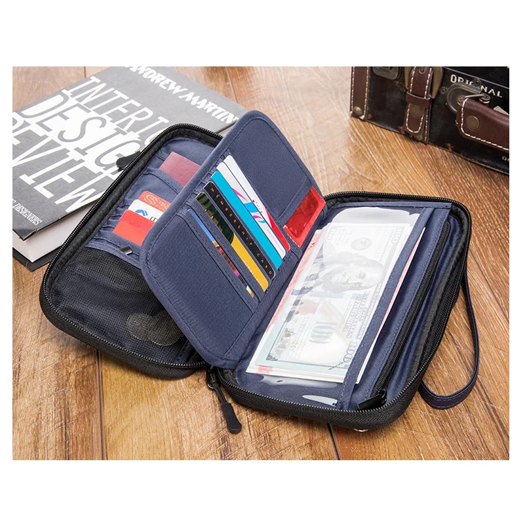 Family Travel Document Organizer Passport Case Wallet Custom Multifunctional Rfid Credit Card Passport Cover Holder
