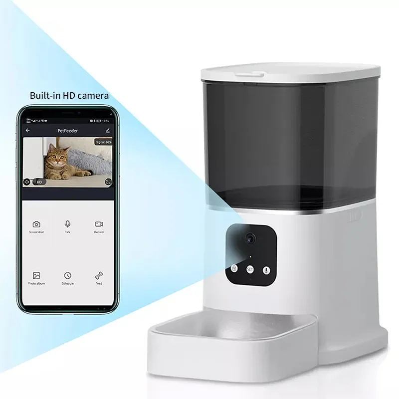 Cat smart feeder Pet automatic cat food dog food wifi remote feed machine