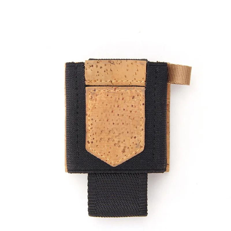 New model coin purse wood elastic wallet men mini cork card holder