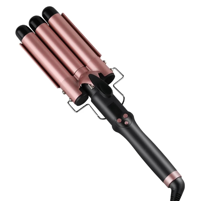 Newest pink waver soft hair roller curler heat automatic wireless hair curler
