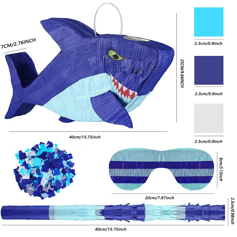 Shark Pinata Summer Decoration Photo Prop Candy Rack and Party Decoration