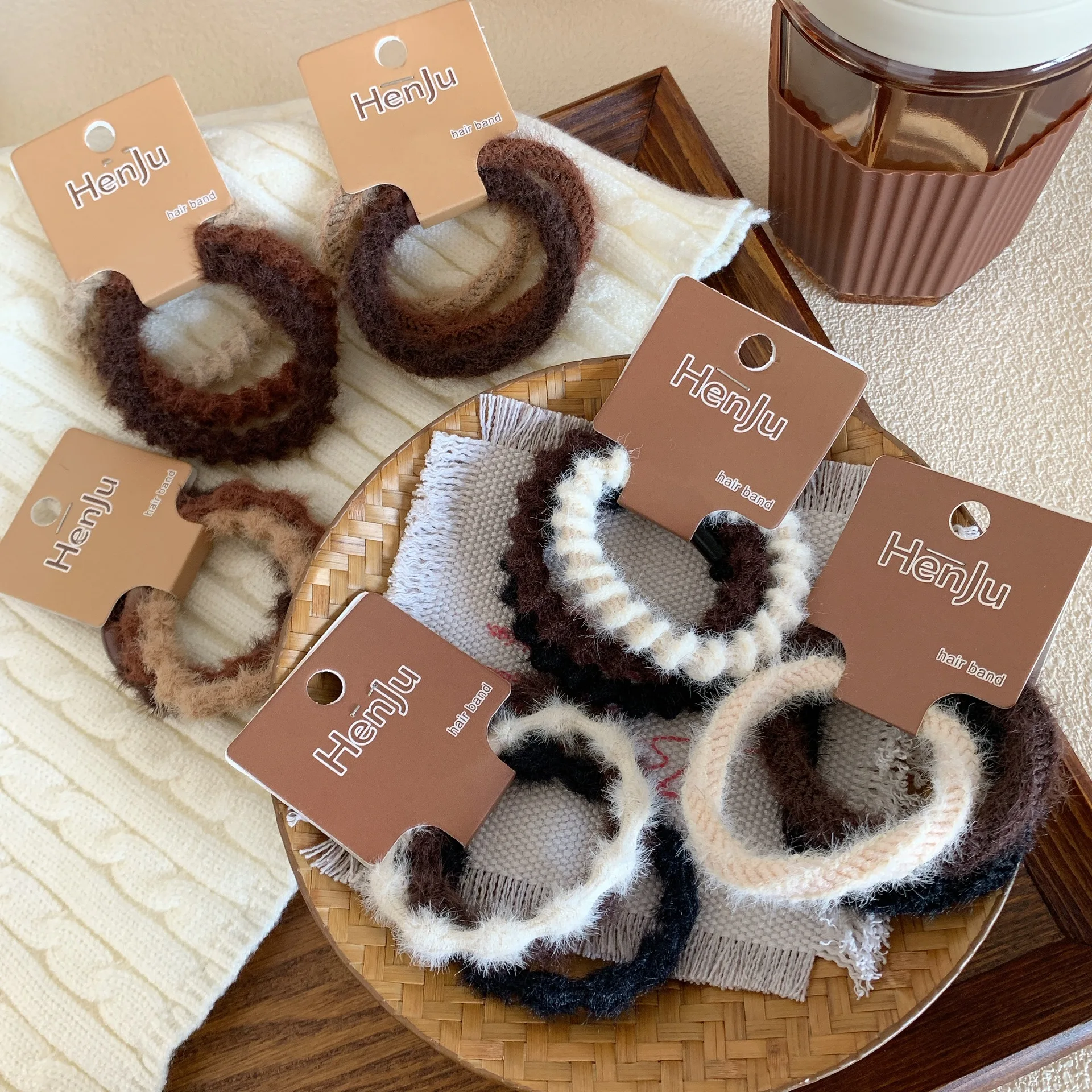 Europe And America Infant Hairband Kids Hair Bow With Elastic Band Personalized Elegance Plush Korean Kids Hair Band for Girl