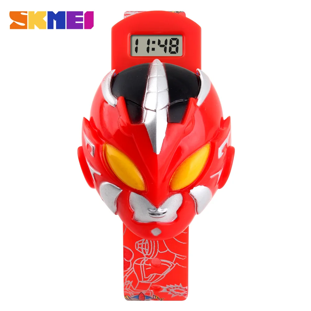 Skmei 1239 детские часы # Armor hero pop up мультяшная фигурка цифровые часы для мальчиков дешево оптом подарочные наборы часы оптом