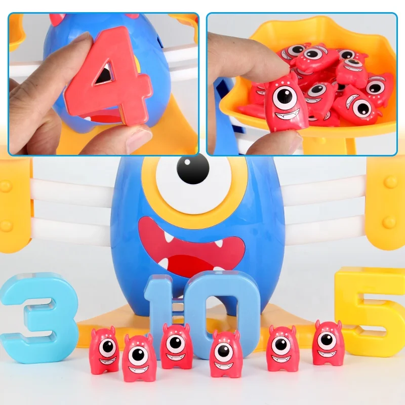 Kindergarten Early Montessori Toddle Mathematical Educational Toy Balance Counting Math Game Toys For Kid