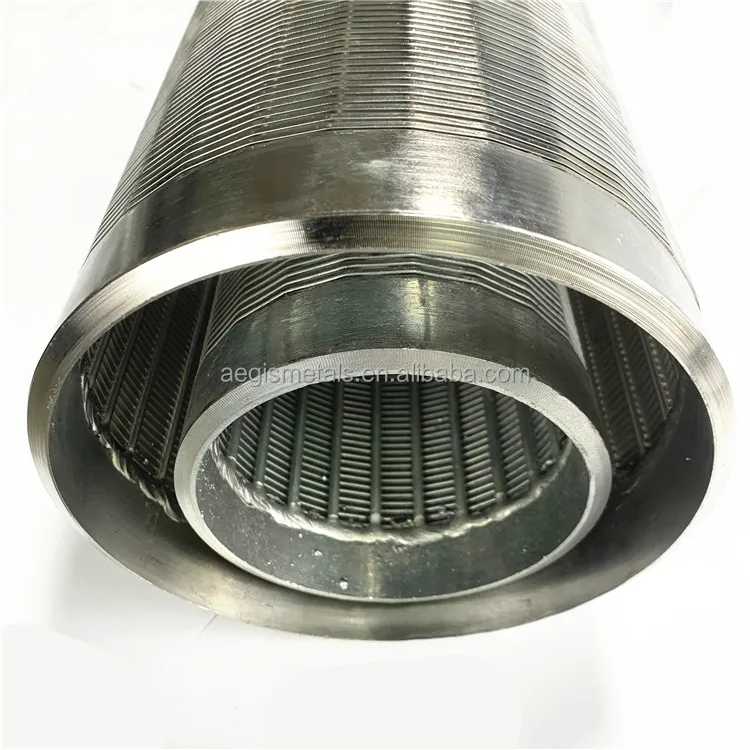 Stainless steel corrosion resistance round slot wedge pipe johnson wedge wire screen tube