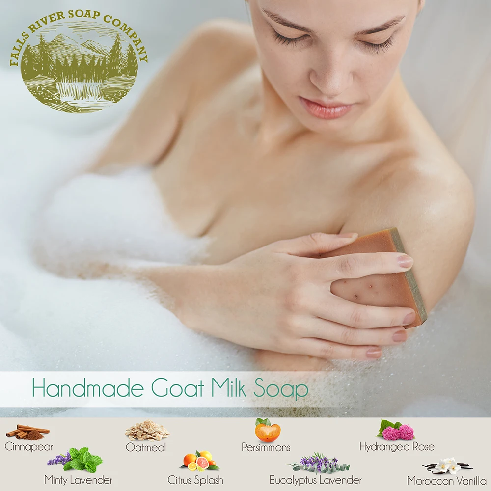 Wholesale OEM Private Label Handmade Luxury Soap Bars Minty Lavender Goat Milk Soap with fresh premium Natural Ingredients