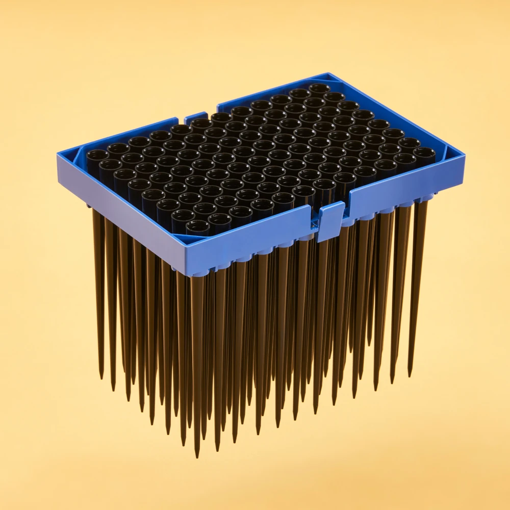 Laboratory Medical Sterile Black Lengthen Hamilton 300ul Conductive Filter Pipette Tips For Liquid Handing