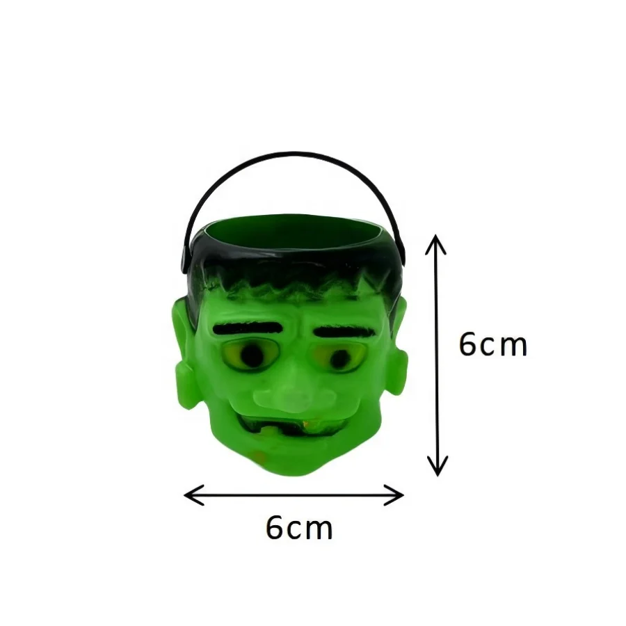 Multi-functional Novelties Terrify All Hallow Mas Pot Monster Trick or Treat Pots  with Handle for Halloween Candy Decorations