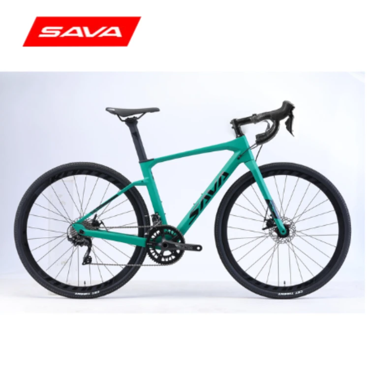 SAVA Gravel Bike Carbon Fiber Shimanos R11-R3000 Carbon Frame Road Bike Racing Bicycle 18 Speed Adult Gravel Road Bike for Sale