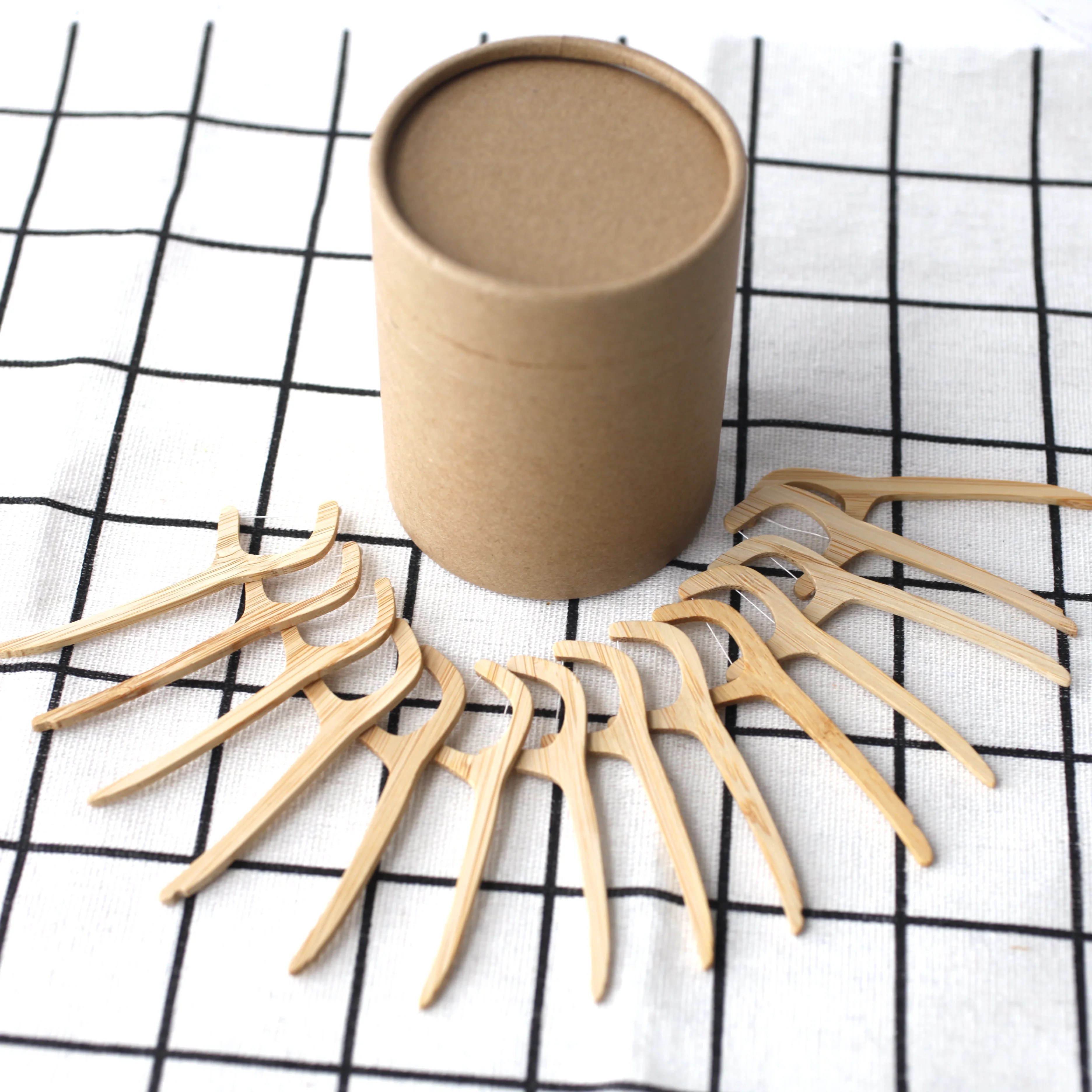 Hot Selling Zero Waste Sustainable Development Plastic Free Bamboo Charcoal Dental Floss Picks