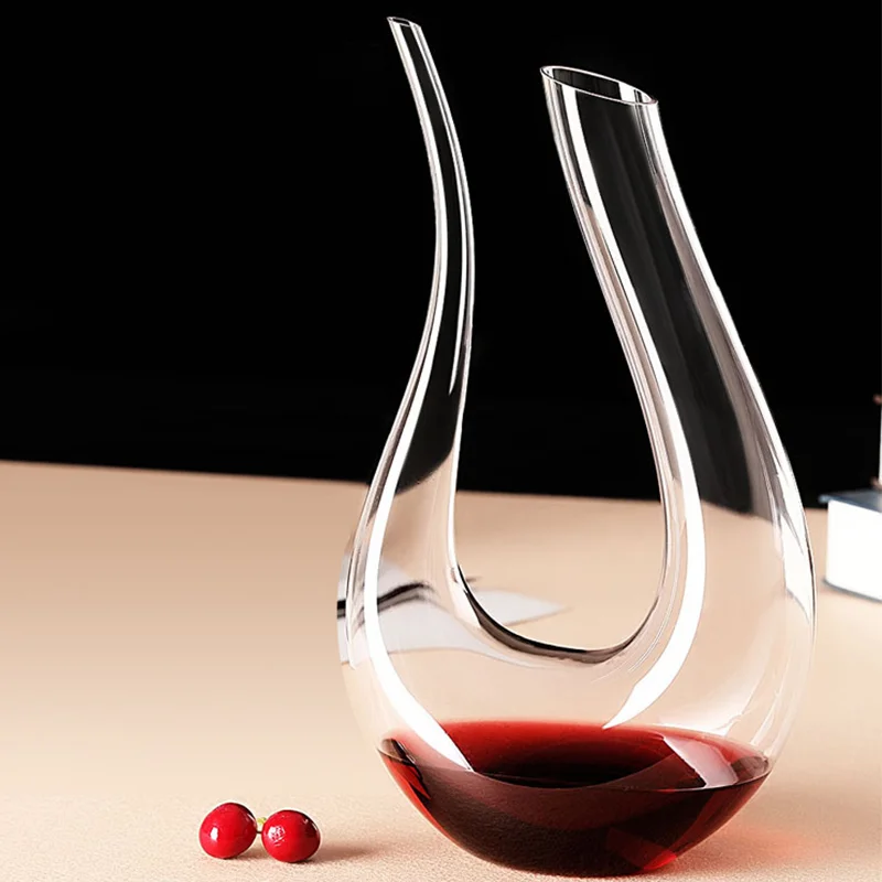 1400 мл U-образные Винные бокалы для шампанского, графин, Лидер продаж, бессвинцовый, оптовая продажа, прозрачный хрустальный графин для вина с лазерным логотипом