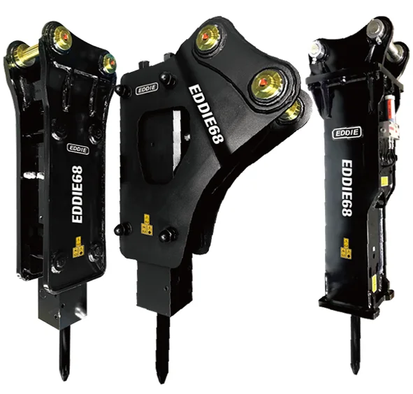 EDDIE Hydraulic Breaker Excavator Attachments Construction Machinery for Backhoe Loader and Skid steer loader
