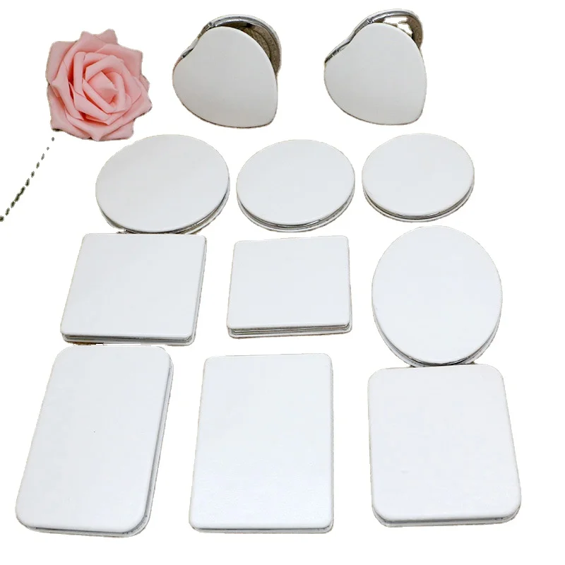 YAESHII Mini Makeup Custom Logo Square Custom Foldable Mirror Round Pu Small Gift Pocket Professional Vanity Mirror