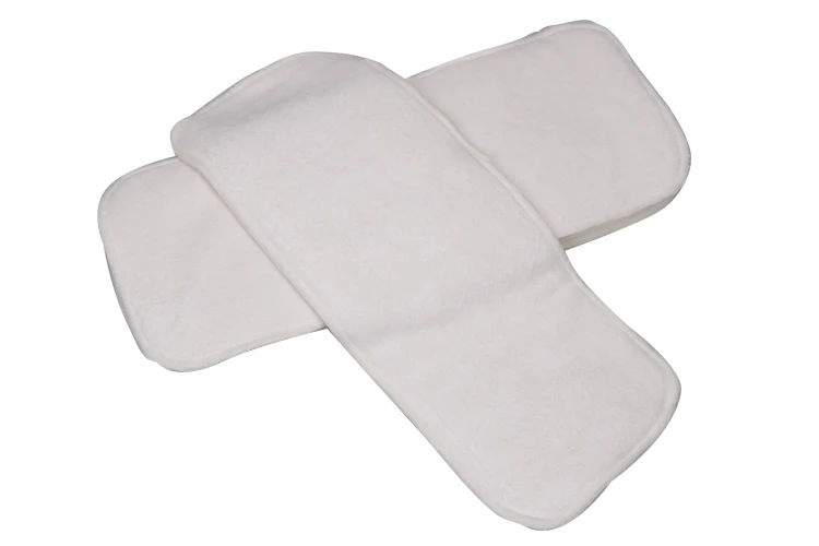 High Absorbent Baby Nappy Liners Reusable 4 Layers 35cm Bamboo Fiber Baby Diaper Inserts