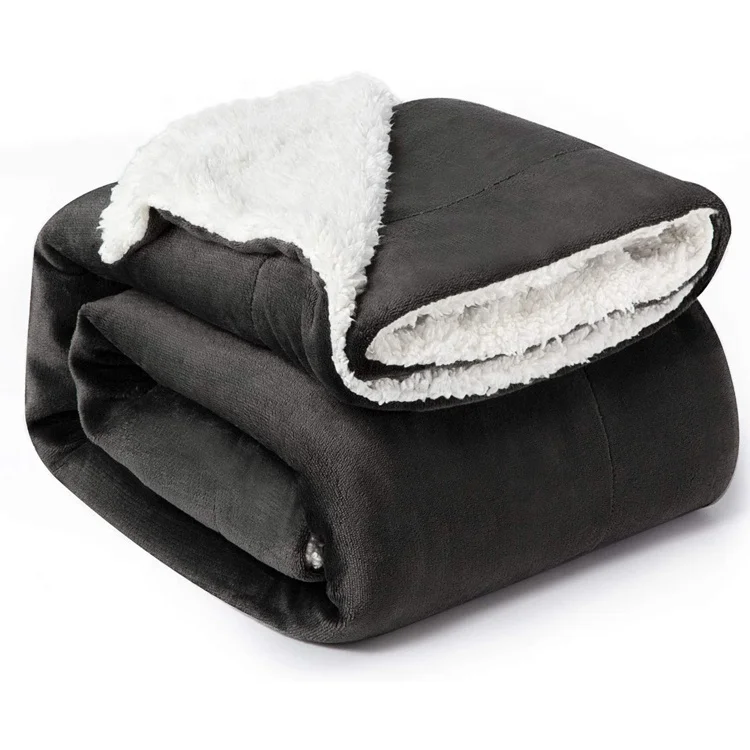 
OEM factory wholesale premium quality sherpa fleece blanket 