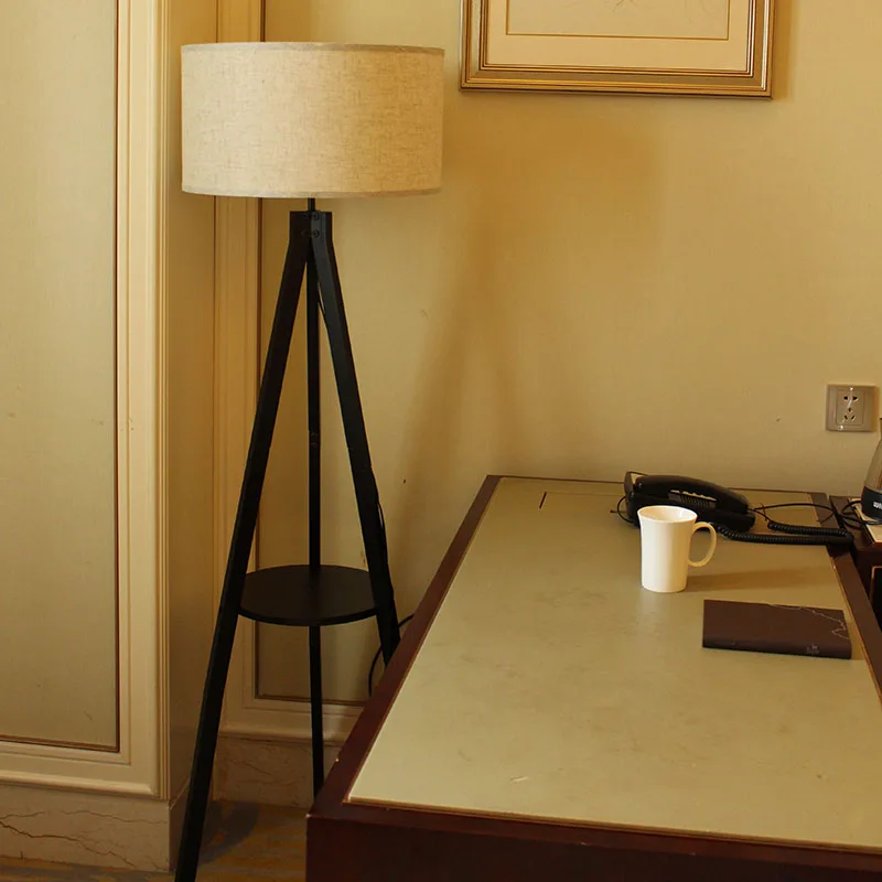 
Modern Fabric Shade Metal Floor Lamp For Hotel 