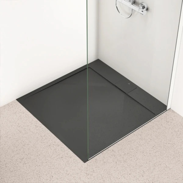 SMC marble shower tray rectangular non slip 1500x600 solid surface 60 inches length base adjustable corner bathroom 600mm