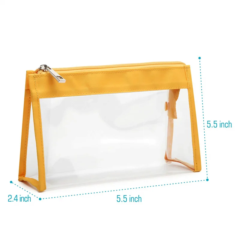 Clear Makeup Organizer Pouches Zipper Travel Toiletry Bags PVC Cosmetic Bag Transparent Custom Brand Logo Women Opp Bag OEM