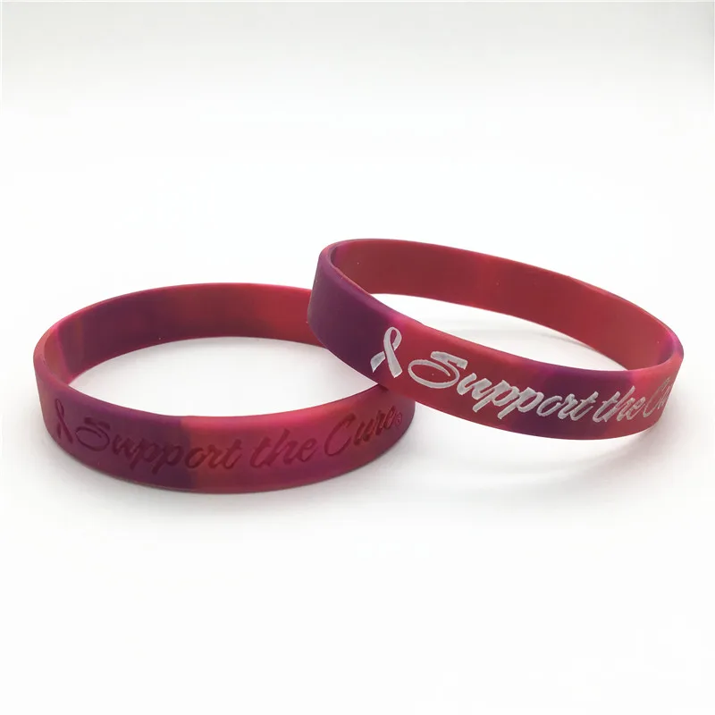 Экологически чистые силиконовые браслеты на заказ для информирования о раке