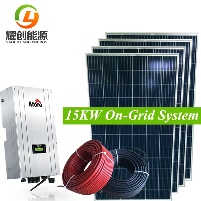 15KW Growatt 3 phase MPPT on grid inverter solar panel home solar power generator system