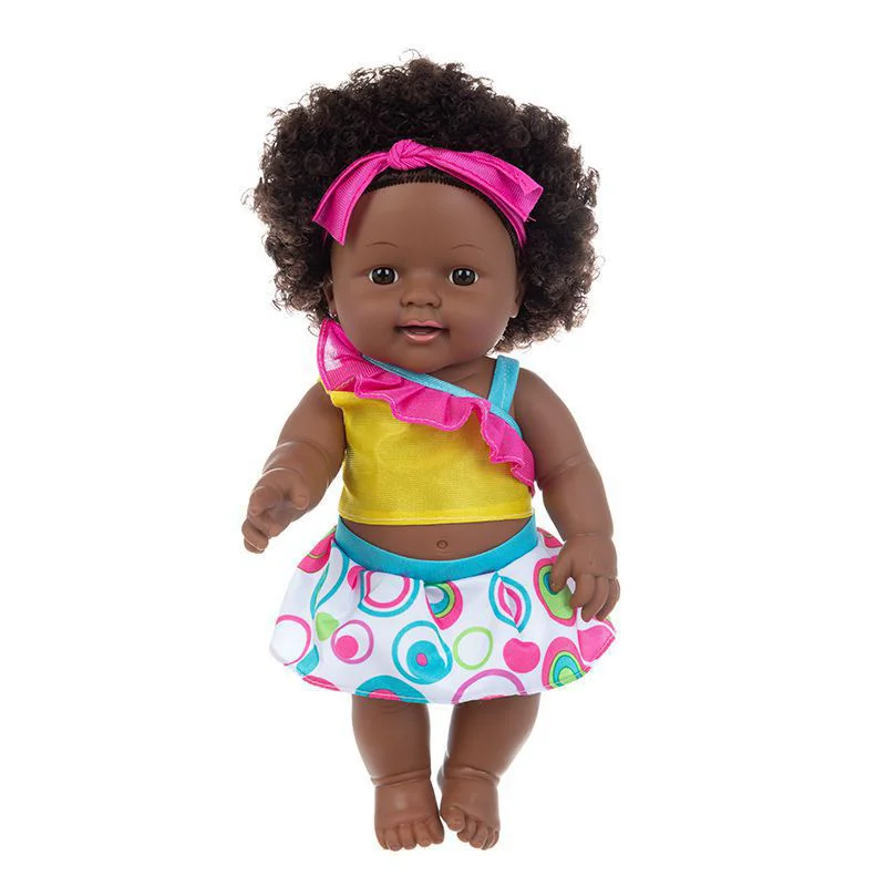 Hot selling Fashion 12 Inch American Girl Rebirth Doll 30cm Vinyl Reborn East African Dolls Toy Soothing Simulation