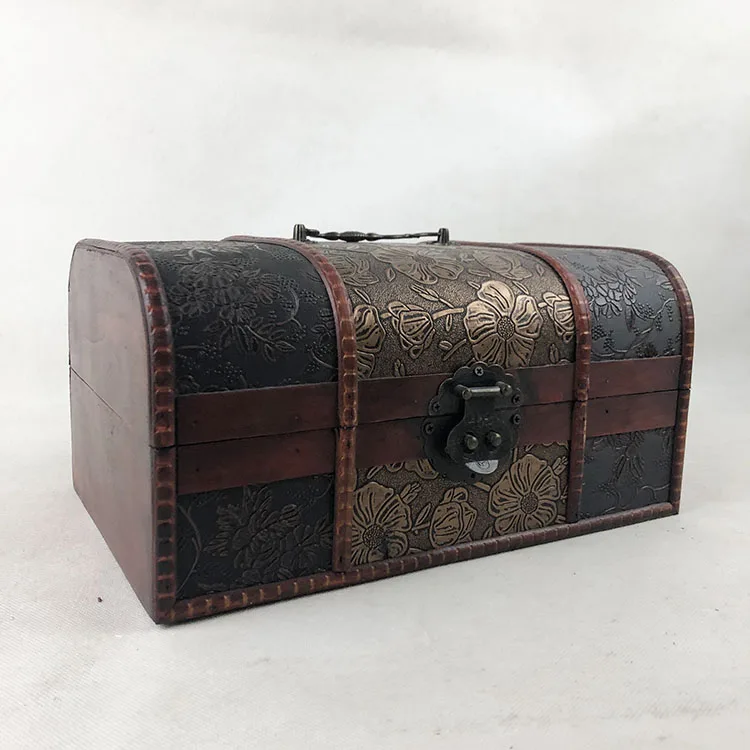 antique color home decoration jewelry keepsake wooden box