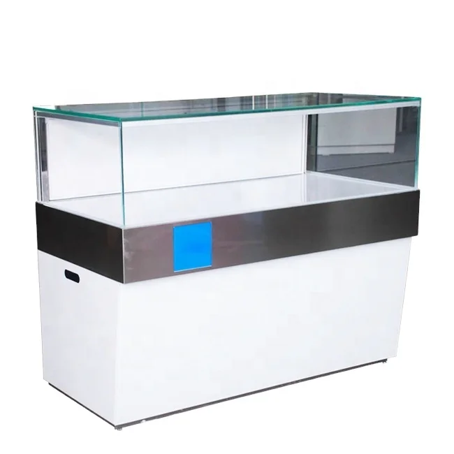 Retail Shop Advertising Wood And Glass Showcase Display Cabinet For Mobile Phone Display Counter Stand