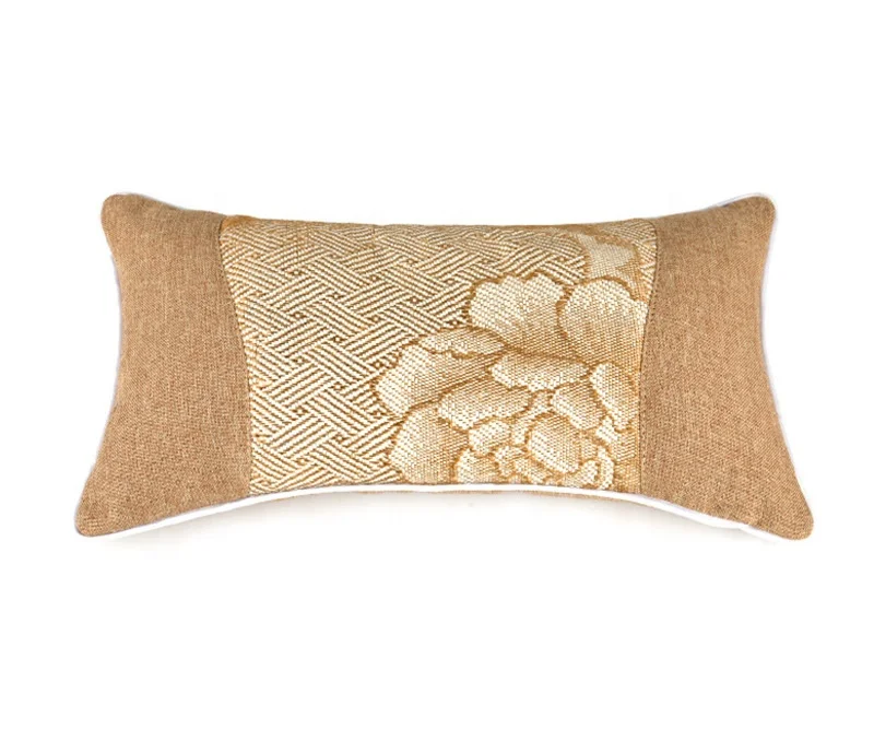 Lemei cool and breathable moxa grass summer household pillow ice silk bone shaped moxibustion neck protection pillow