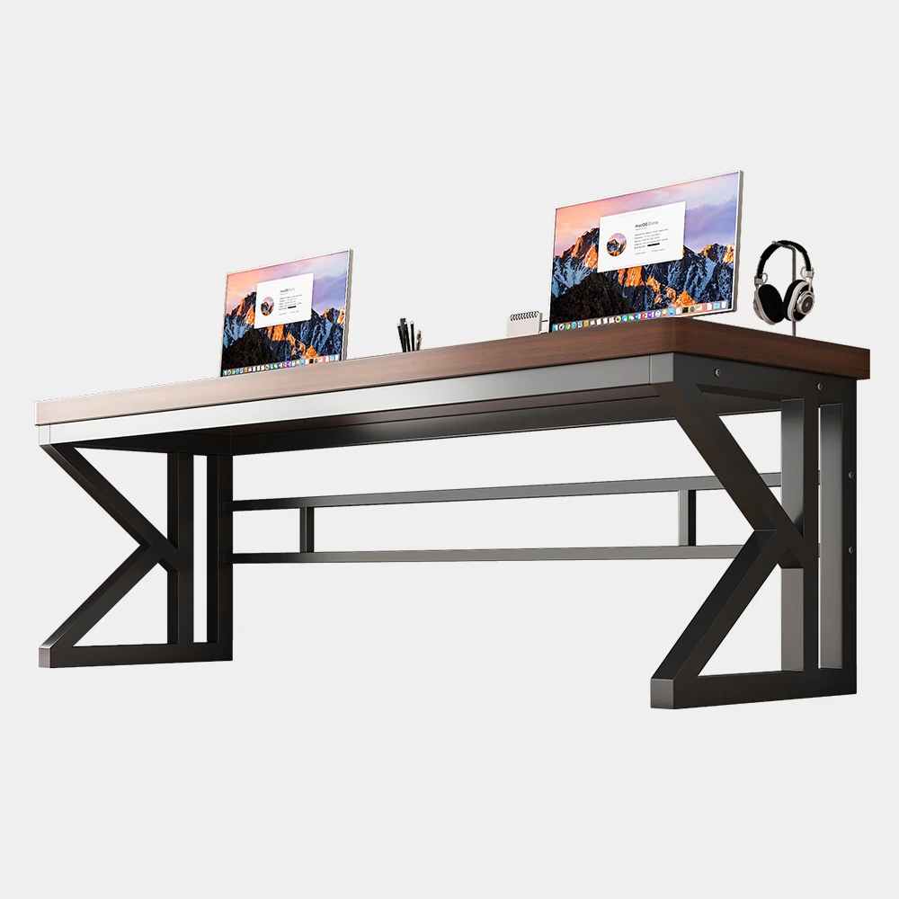 Home Office Furniture Modern Wooden Computer Table k Shaped Large Desktop Computer Desk with Storage