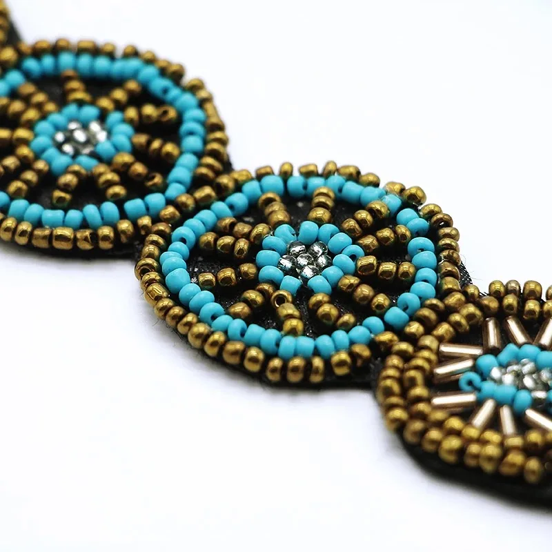 Custom Design Crystal Stone Beaded Elastic Headbands for women