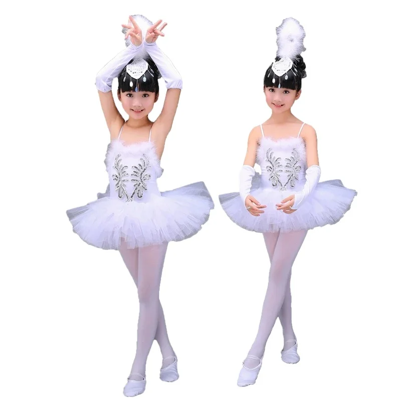 Children Professional White Swan Lake Ballet Tutu Costume Girls Ballerina Dress Kids Ballet Dress Dancewear Dance Dress For Girl