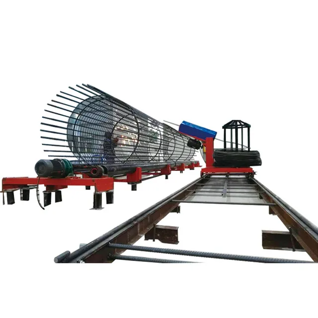Steel Cage Skeleton Winding Machine  Cnc Reinforcing Steel Bar Welding Machine for 12m Long Cage