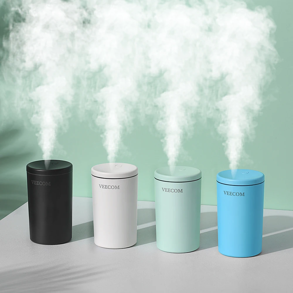 Маленький заказ, портативный ультразвуковой увлажнитель воздуха для автомобиля, 300 мл, мини-usb, черный увлажнитель воздуха для использования в помещении или на улице