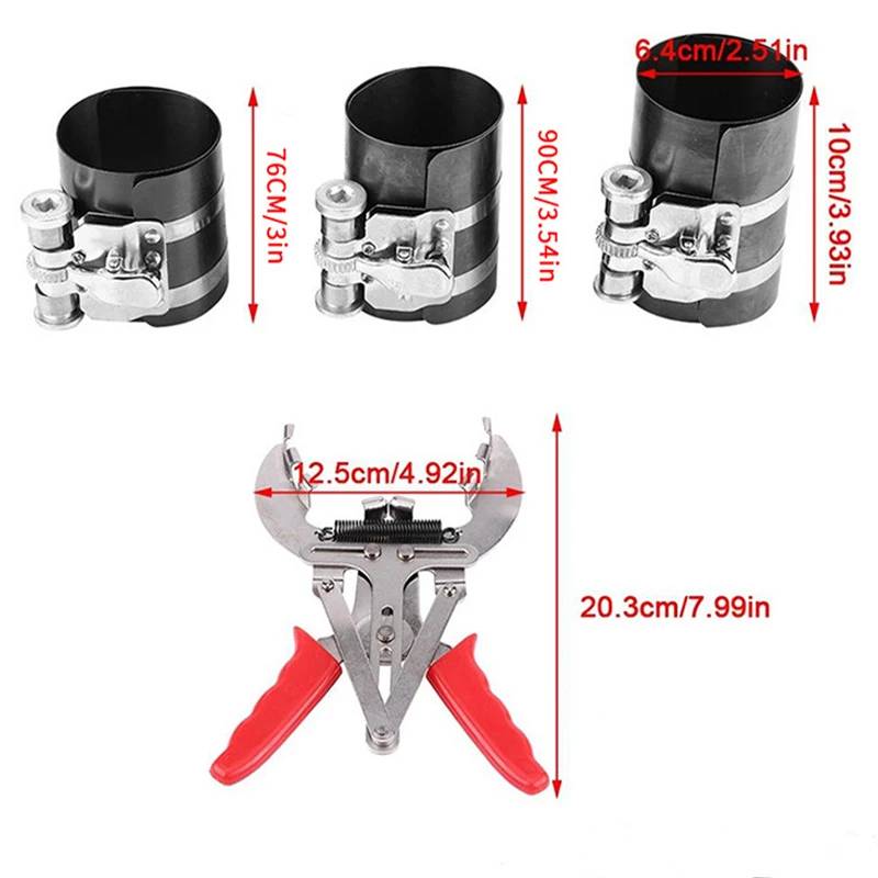 Hot sale Master Piston Ring Service Tool Car Repair Tools Piston Ring Compressor Cleaner tool Sets