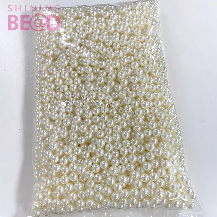 Высококачественный Свободный пластиковый искусственный жемчуг без отверстия/с отверстием, круглые бусины, ручная работа, жемчуг