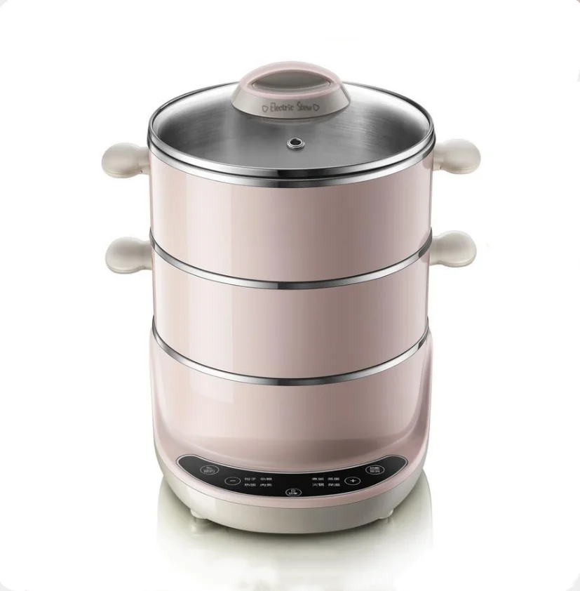 Amazon горячие продажи из нержавеющей стали 3 слоя мини электрический распаровщик еды по назначению мульти-Функциональные электрические пароварки горшок