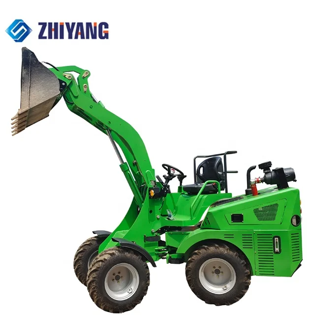 Euro 5 CE EPA Mini Loader China Manufacturer Small Skid Steer Loader 800KG 1 ton 2 ton Mini Wheel Loader For Sale