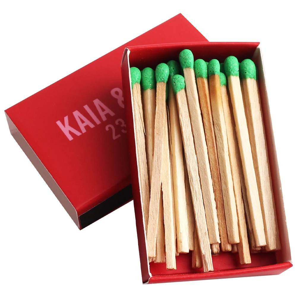 Wholesale Custom Printing Design Empty Candle Paper Red Matchbox for Matchstick