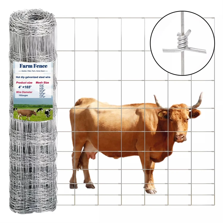 Factory Direct Easily Assembled Galvanized Steel Iron Wire Cattle Farm Field Fence For Livestock Security Fence Sheep Goat Deer