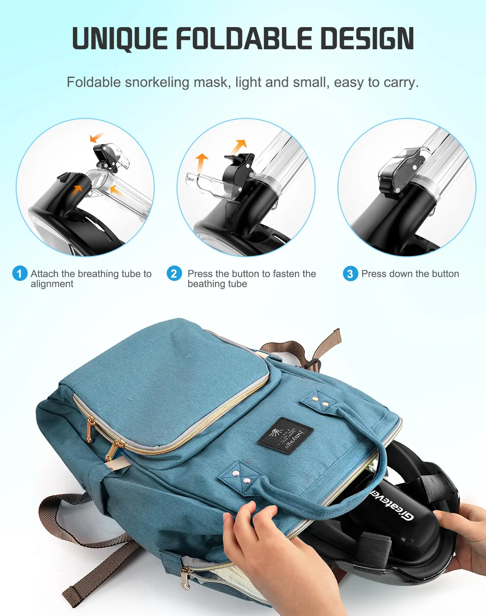 Swimming Equipment Underwater Scuba Anti Fog Full Face Diving Mask Professional Snorkeling Set with Anti-skid Ring Snorkel