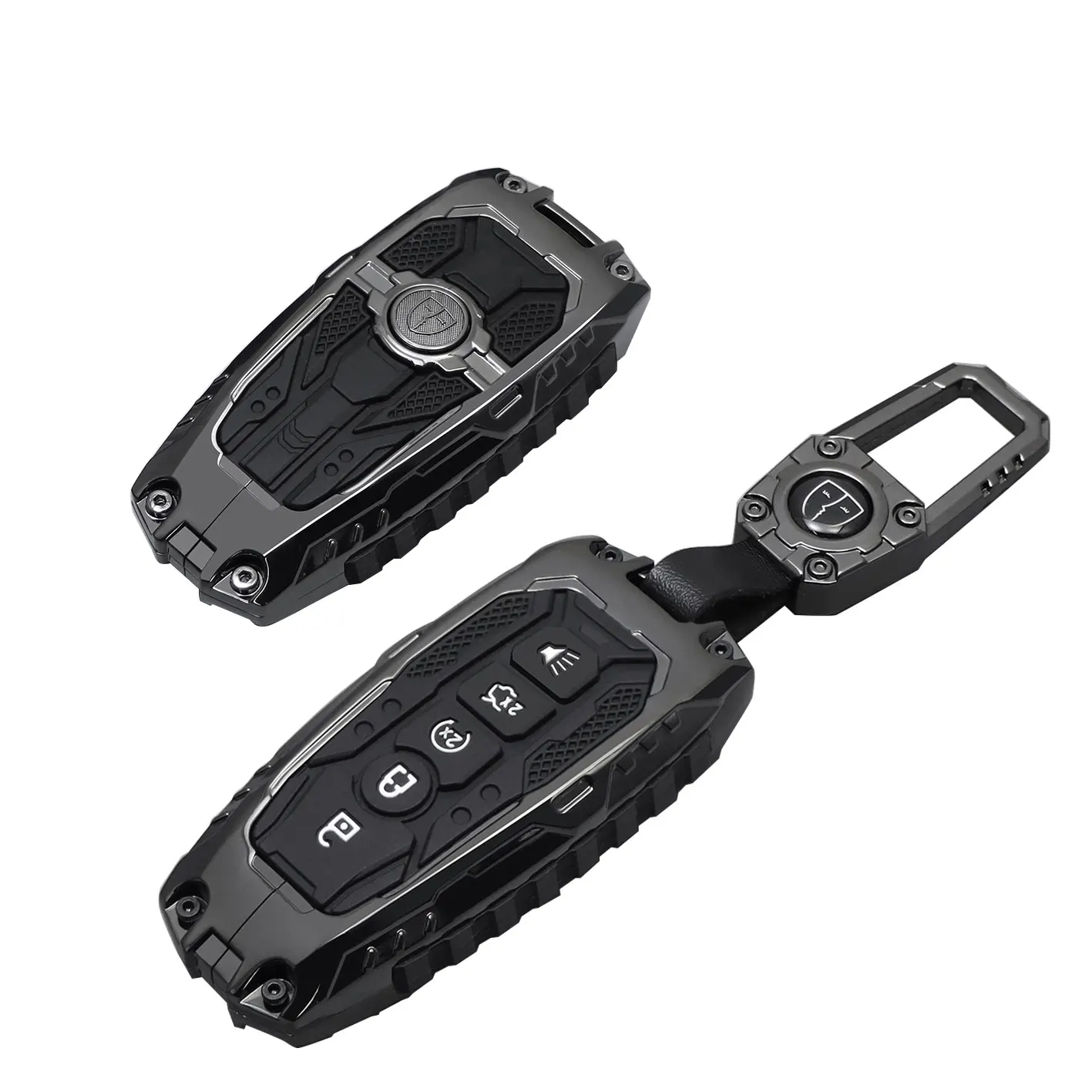 Car key accessories fit for Ford Mustang Escape Bronco Sport Explorer Edge Expedition key fob case cover with keychain