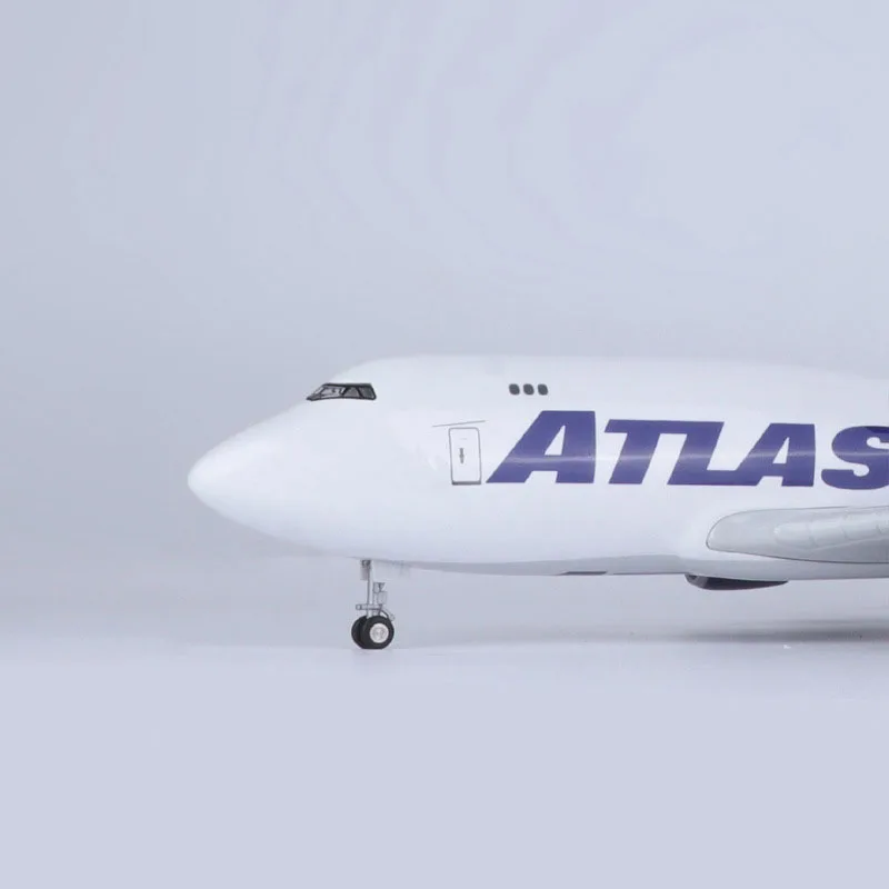 1:150 Scale 47CM Atlas Air Boeing 747 Aircraft Model Civil Aviation Passenger Aircraft Simulation Decoration Gift