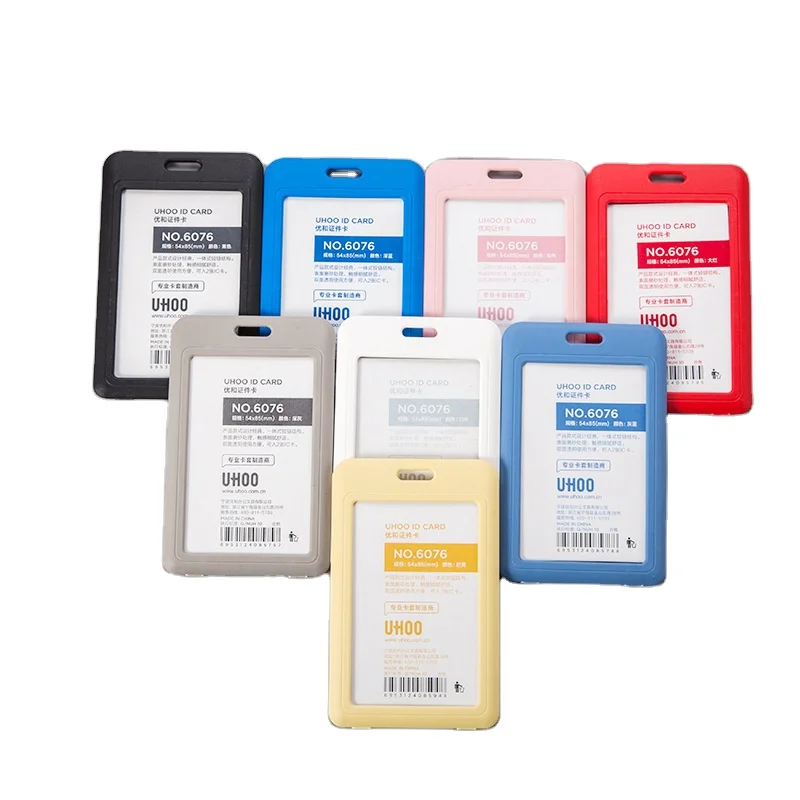 Candy Color Plastic Business Card Holder Work Id Card Holder 2022 Bus Work Id Card Holder Hard Plastic Bus Access Student
