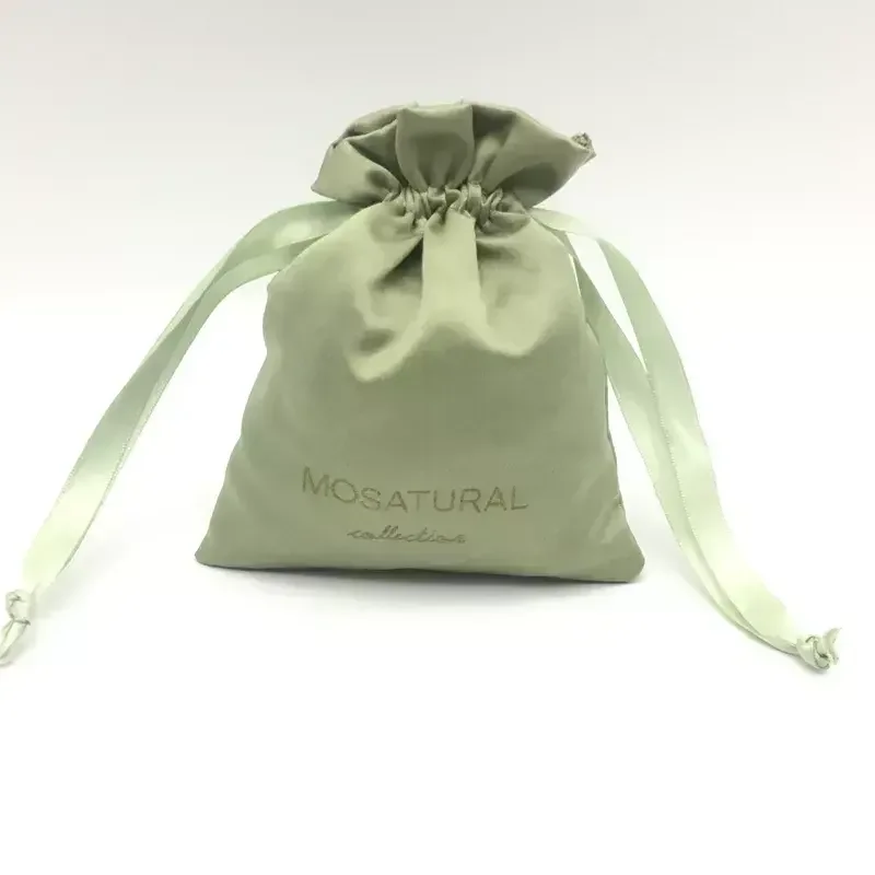 packaging drawstring any size satin envelope bag velvet bag  for hair extensions