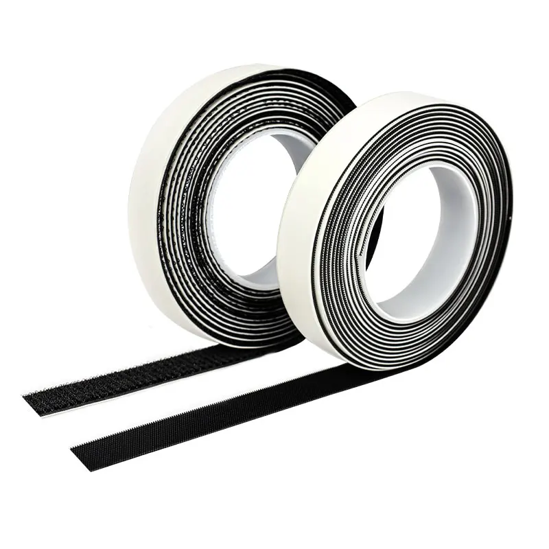 Self Adhesive Hooks and Loops Fastener Tape Nylon Sticker Hook Loop Tape with Adhesive