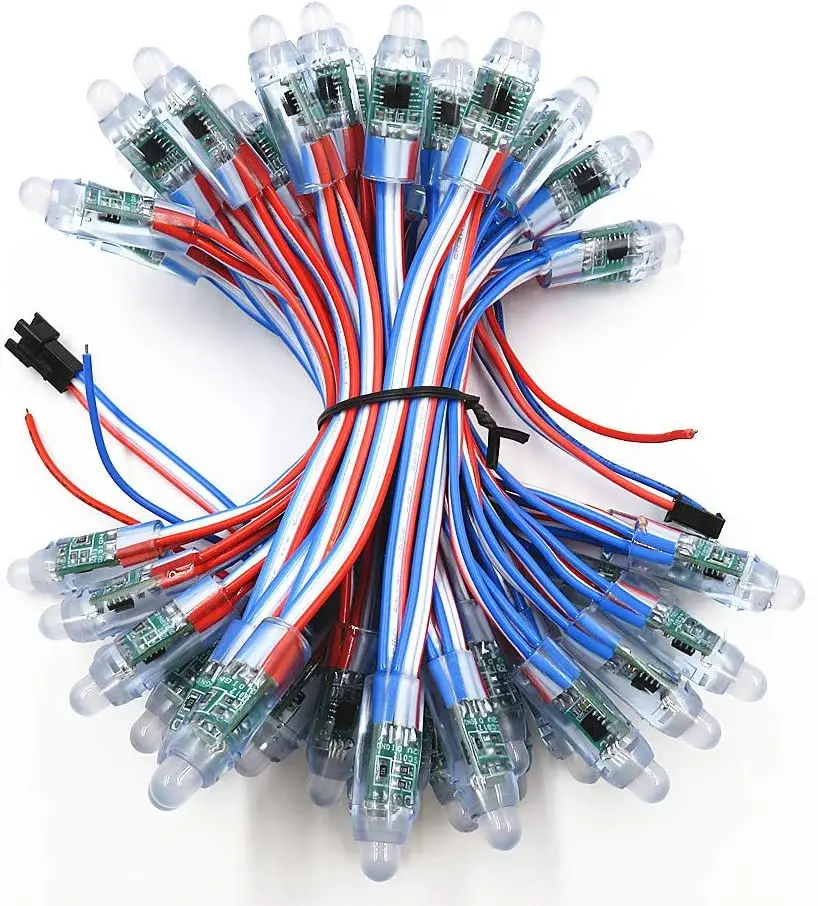  Rgb Ws2811 Модуль 12 мм огни цвет полная строка точка в 9 пикселей Dc5v водонепроницаемый 2811 полоса цифровой наружный светодиодный пиксельный