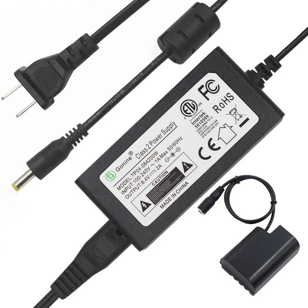 Gonine DMW-DCC12 DMW-AC8 AC Power Adapter DC Coupler Charger Kit for PANASONIC BLF-19 Battery LUMIX DMC-GH3 GH4 DC-GH5 G9 Camera