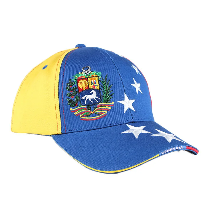 Popular Adjustable 6 Panel Men 100%Cotton Twill Sport Baseball 7 Stars Venezuela Hat With Election